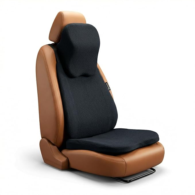 Car Seat Cushion 3 in 1 Combo – Backrest, Headrest and Seat